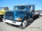 2001 INTERNATIONAL 4700 FLATBED TRUCK,  DT466E DIESEL, 6-SPEED, SINGLE AXLE