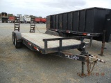 CAR HAULER TRAILER,  18', 2' DOVETAIL, FOLDING RAMPS