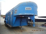 2010 HOMEMADE STOCK TRAILER,  20', SWING BACK DOOR, FRONT DRESSING ROOM, TA