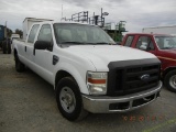 2008 FORD F250 PICKUP TRUCK, 223k + mi,  4- DOOR, V8 GAS, AUTOMATIC, PS, AC