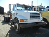 1991 I. H. 4900 CAB & CHASSIS,  IH DIESEL, 8-SPEED, TWIN SCREW, SPRING RIDE