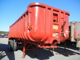 1980 FRUEHAUF STEEL DUMP TRAILER,  24', TANDEM AXLE, CENTERPOINT SUSPENSION