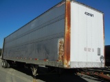 1989 GREAT DANE VAN TRAILER,  48', SLIDING TANDEMS, LO-PRO 22.5 TIRES ON BU