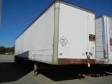 UTILITY VAN STORAGE TRAILER,  53', SLIDING TANDEMS, SPRING SUSPENSION, LO P