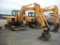 2015 HYUNDAI ROBEX 60CR-9 HYDTAULIC EXCAVATOR, 215 hrs,  CAB, AC, STEEL TRA