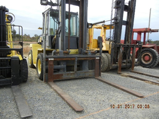 HYSTER H165XL FORKLIFT,  16,000-LB CAPACITY, CAB, DUAL DRIVE TIRES, 10.00 -