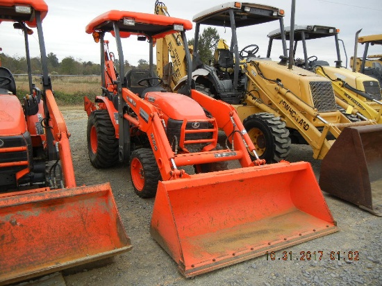 2015 KUBOTA B26 UTILITY TRACTOR, 254 hrs,  T1500 BACKHOE ATTACHMENT, HYDROS
