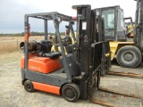 TOYOTA 42 FORKLIFT, 12,640 hrs,  3,000 LB CAPACITY,  LP GAS, 3 STAGE MAST,