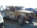 2013 FORD F-550 UTILITY TRUCK,  CAB IS BADLY BURNED, BED IS STILL GOOD, TOO