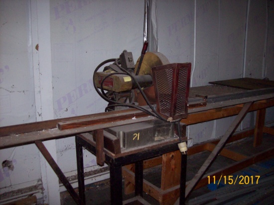 EVERITT INDUSTRIES CHOP SAW ON STAND