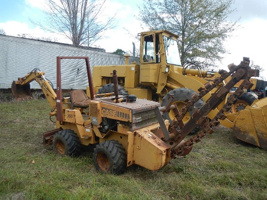 CASE 360 DSL TRENCHER, 1462 HOURS  OROPS, 5' TRENCHER BLADE, SD100 BACKHOE