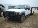 2005 FORD F-450 SERVICE TRUCK, 132,000+ mi  CREW CAB, 4 X 4, POWERSTROKE DI