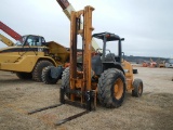 CASE 586G ROUGH TERRAIN FORKLIFT, n/a hrs,  OPEN ROPS, 3-STAGE MAST, SIDESH