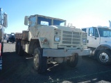 MILITARY 5 1/2 TON FLATBED TRUCK, 11,804 MILES  8.6 L CUMMINS DIESEL, AUTOM