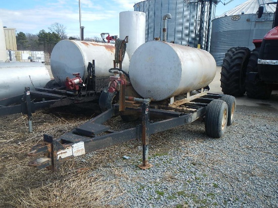 500 GALLON FUEL TRAILER,  TANDEM AXLE, WITH 110 VOLT S# 1960