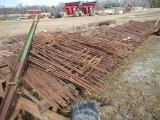 4 WHEEL TRAILER WITH LOT OF REBAR LEVEE GATES