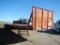 1977 FONTAINE 40X96 FLAT BED TRAILER  SLIDING TANDEM AXLE ON SPRING SUSPENS