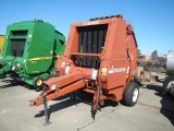 HESSTON 5545 4X5 ROUND HAY BALER  GATHERING WHEELS, WITH TIE BOX (IN TRAILE