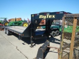 2012 BIG TEX GOOSENECK TRAILER  20FT BED, 5FT DOVE TAIL WITH RAMPS, TANDEM