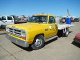 1990 DODGE TRUCK  CUMMINS DIESEL, 5 SPEED TRANS S# 1B6ME3680LS741456, TITLE