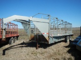 2000 HOMEMADE 20FT STOCK TRAILER  GOOSENECK, TANDEM AXLE, BREAK AXLE S# ARK