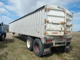 1980 WILSON 42FT ALUMINUM FLAT BED TRAILER  TANDEM AXLE ON SPRING SUSPENSIO