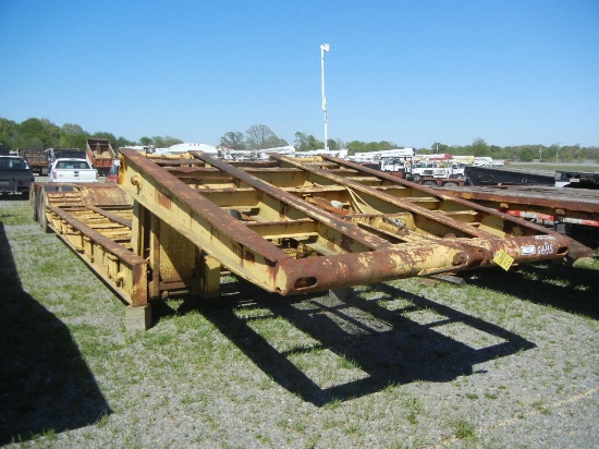 HYSTER LOWBOY TRAILER,  50-TON, MANUAL FOLD NECK, 20' LOAD WELL, TRI-AXLE,