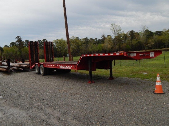 1998 ATOKA LOWBOY TRAILER,  35-TON, TANDEM AXLE, DOVETAIL, RAMPS, RAMPS TO