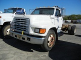 1996 FORD F SERIES CAB & CHASSIS,  V8 ON LP GAS, 6 SPEED, SINGLE AXLE ON SP