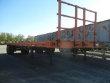 HOME MADE 40X96 FLATBED TRAILER,  TANDEM AXLE ON SPRING, 10.00R 20 TIRES ON
