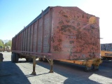 HOME MADE 40' FLATBED GRAIN TRAILER,  TANDEM AXLE ON SPRINGS, 10.00X20T TIR