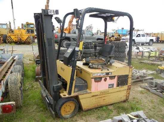 CATERPILLAR EP20T-36A FORKLIFT,  ELECTRIC POWERED, SOLID TIRE, 4,000-LB CAP