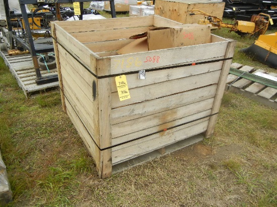 CRATE WITH HARSCO PARTS, EXHAUST, VALVES AND MISCELLANEOUS