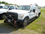 2012 FORD F-350 SERVICE TRUCK,  HY-RAIL, 4 X 4, EXTENDED CAB, V8 GAS, AUTOM