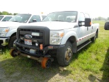 2011 FORD F-350 PICKUP TRUCK,  HY-RAIL, 4 X 4, CREW CAB, V8 GAS, AUTOMATIC,