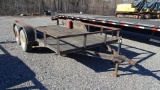TAG TRAILER,  BALL HITCH, 12', TANDEM AXLE, SINGLE TIRES, NO RAMPS