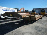 1988 INTERSTATE 50-LBG LOWBOY TRAILER,  40', DOVETAIL WITH FOLDING RAMPS, S