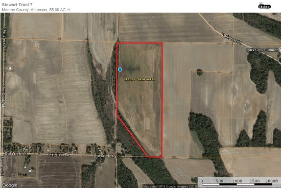 "Tract 7) 55.09 Acres + .62 Acres ** (Dial Creek Road)