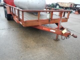 20FT EQUIPMENT TRAILER  TANDEM AXLE , PIPE TOP, NO TITLE