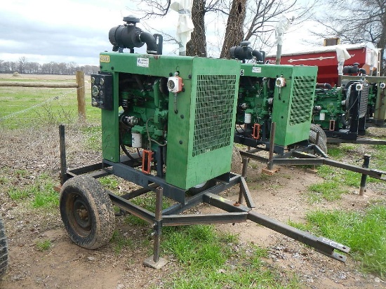 JOHN DEERE 4D80 POWER UNIT 6835 HRS  TRAILER MOUNTED S# D509666