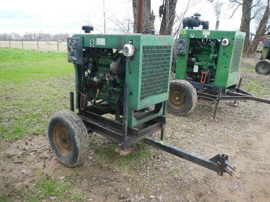 JOHN DEERE 4D80 POWER UNIT 4016 HRS  TRAILER MOUNTED S# D499999