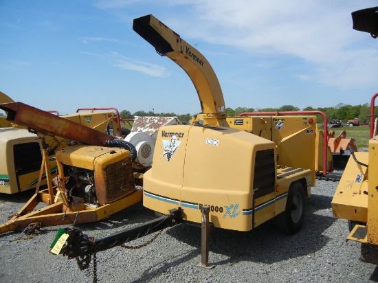 VERMEER BC1000XL PORTABLE CHIPPER, 2830 hrs,  CUMMINS DIESEL, S# 006630