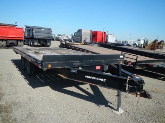 2012 PERFORMANCE EQUIPMENT TRAILER,  BUMPER PULL. 16', TANDEM AXLE, SINGLE