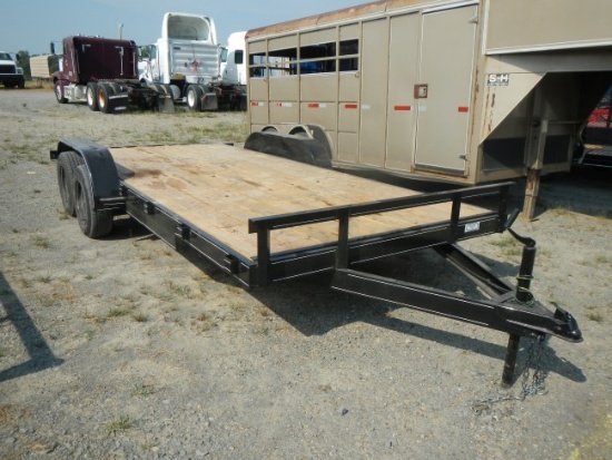 2018 NORTHSHORE TRAILER,  6' 10" X 18', TANDEM AXLE, ELECTRIC BRAKES, 2' DO