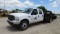 2002 FORD F450XL SUPER DUTY FLATBED TRUCK, 113,157 mi,  CREW CAB, POWER STR