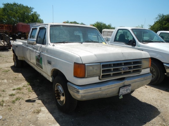 1987 FORD F350 PICKUP TRUCK,  CREEW CAB, DUALLY, GAS, AUTOMATIC, (DOES NOT
