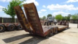 1982 PHELAN WT35K LOWBOY TRAILER,  HYDRAULIC RAMPS, WET LINE, TANDEM AXLE,