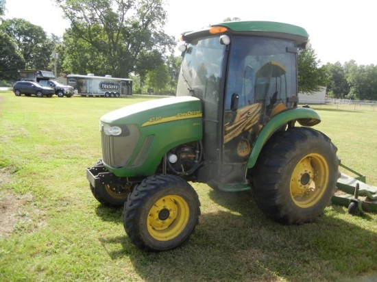 JOHN DEERE 4720 WHEEL TRACTOR,  MFWD, CAB, AC, HEAT, HYDROSTATC, 3 POINT, 5