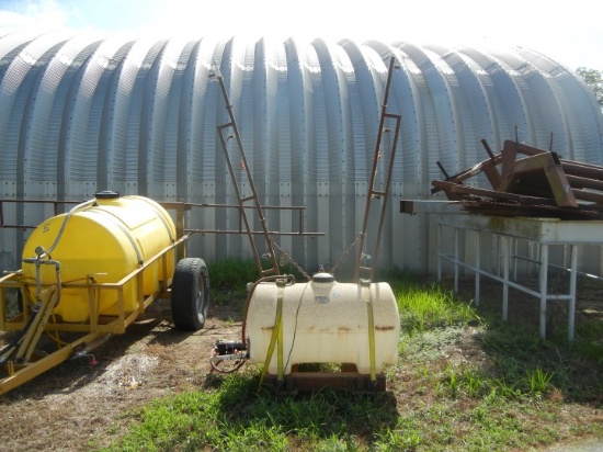 65 GALLON SPRAY RIG,  3 POINT, ELECTRIC PUMP, FOLDING BOOM