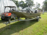 W3 16' FISHING BOAT  WITH 40HP YAMAHA OUTBOARD MOTOR S# N/A, NO TITLE